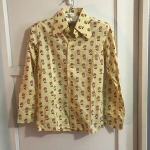 genuine vintage 60s pale yellow cotton